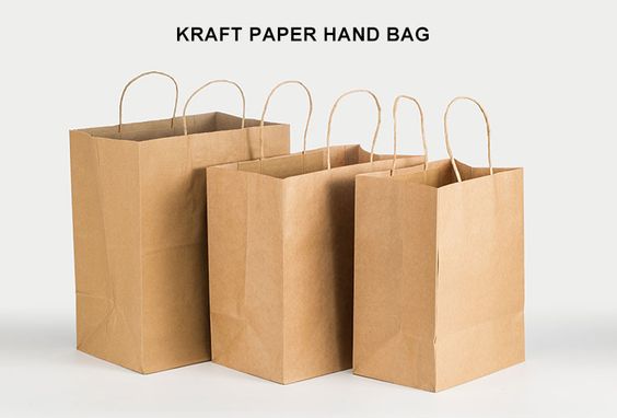 brown paper bag with handle