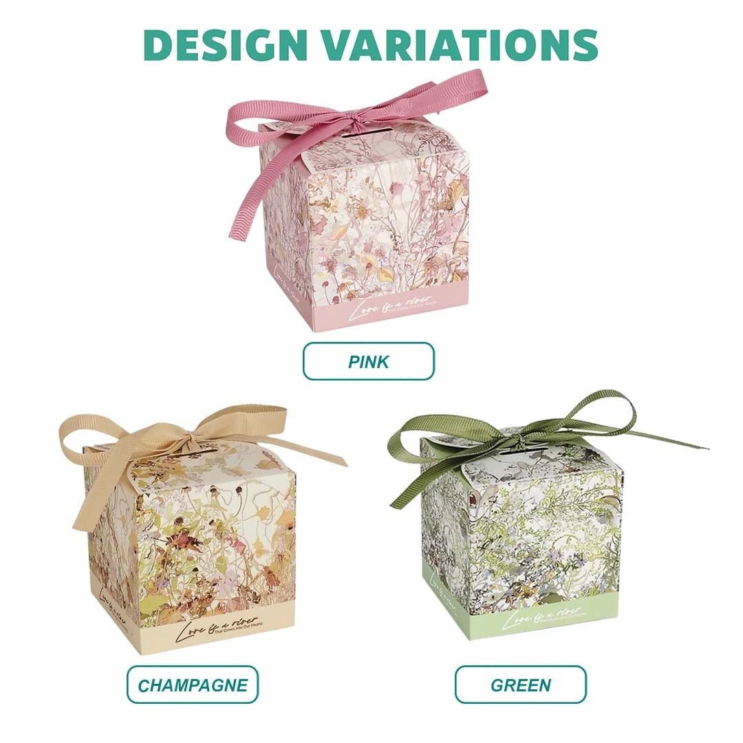 Leaves Floral Square Candy Box