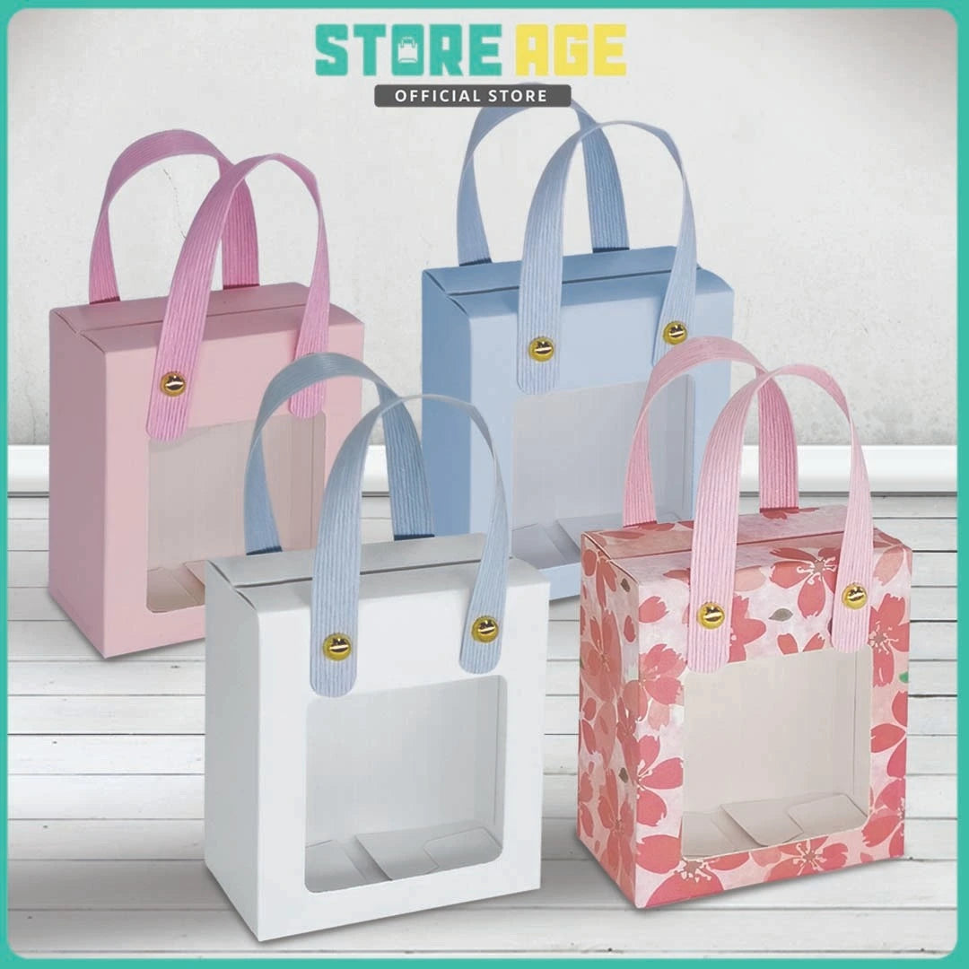 Rectangular Window Gift Box With Handle