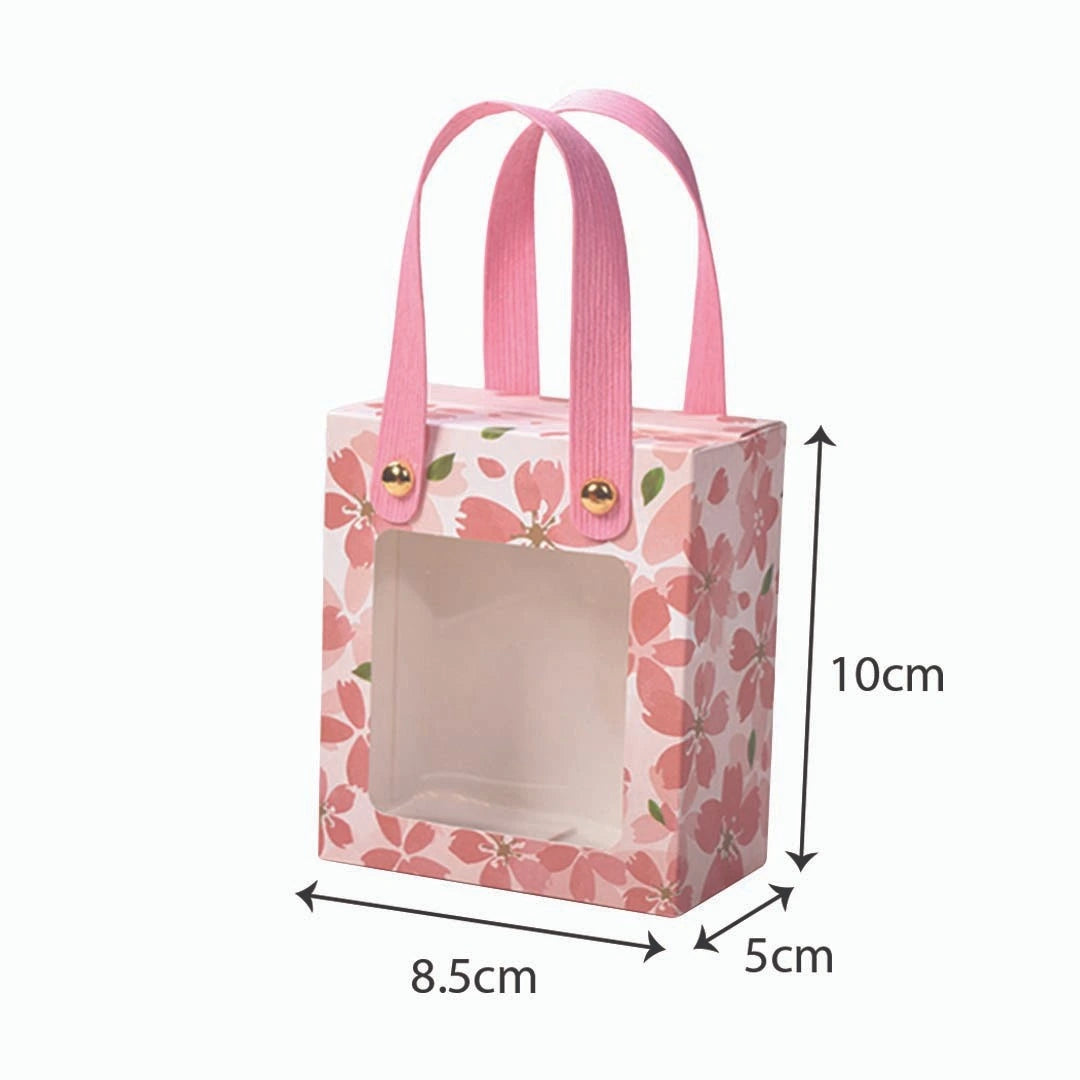 Rectangular window gift box with handle dimension size - for wedding favor / sweet candy box / small gift - wholesale Malaysia