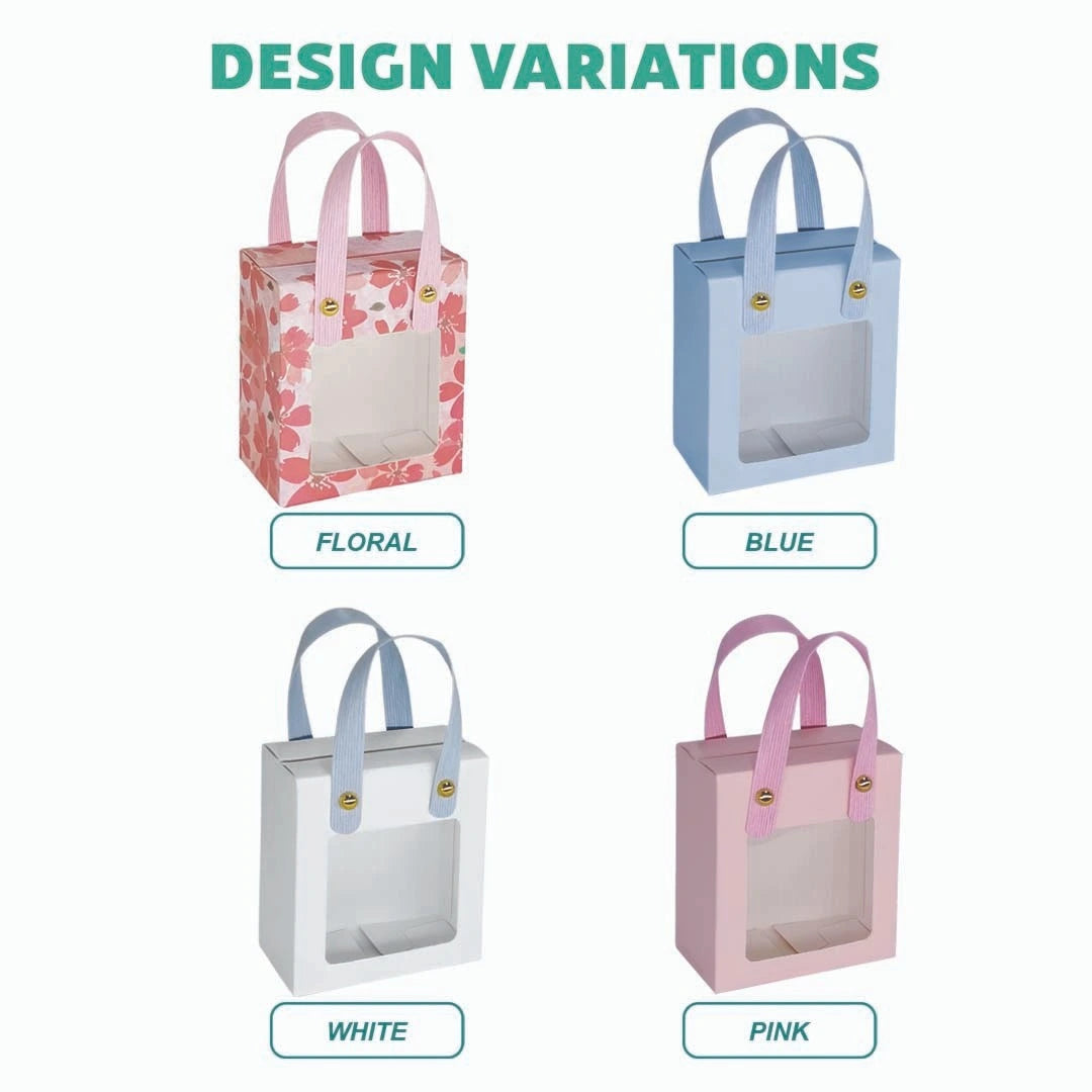 Rectangular Window Gift Box With Handle