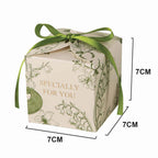 Small Square Floral Candy Box design 011GR01 (green) - wedding favor / sweet box Malaysia