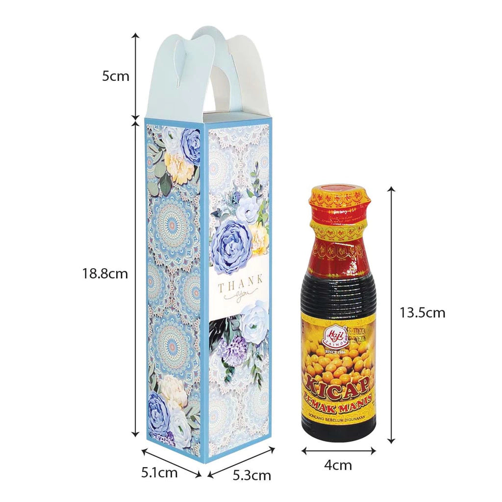 Kicap Box 51×53×188mm dimensions with kicap bottle — doorgift kahwin wholesale Malaysia