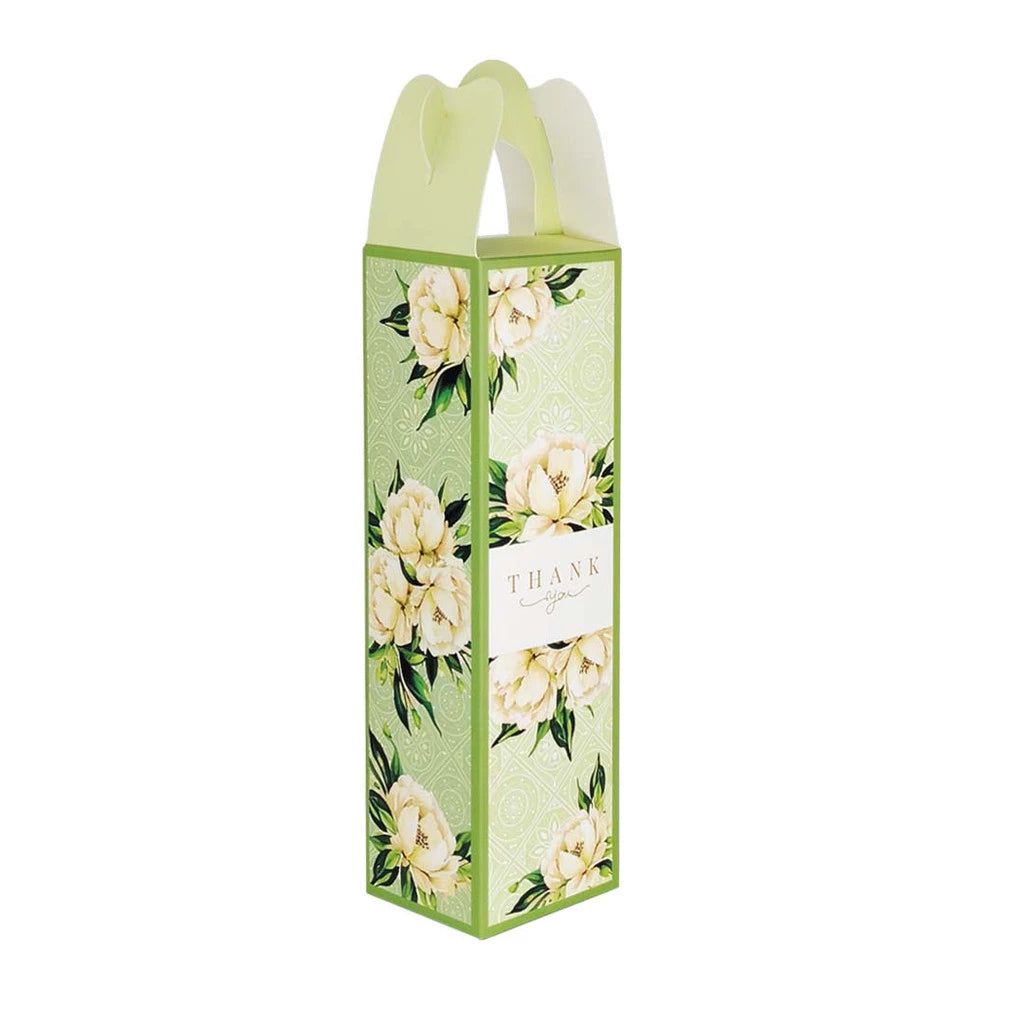 Kicap Box design B02K05 green floral — kicap bottle doorgift box