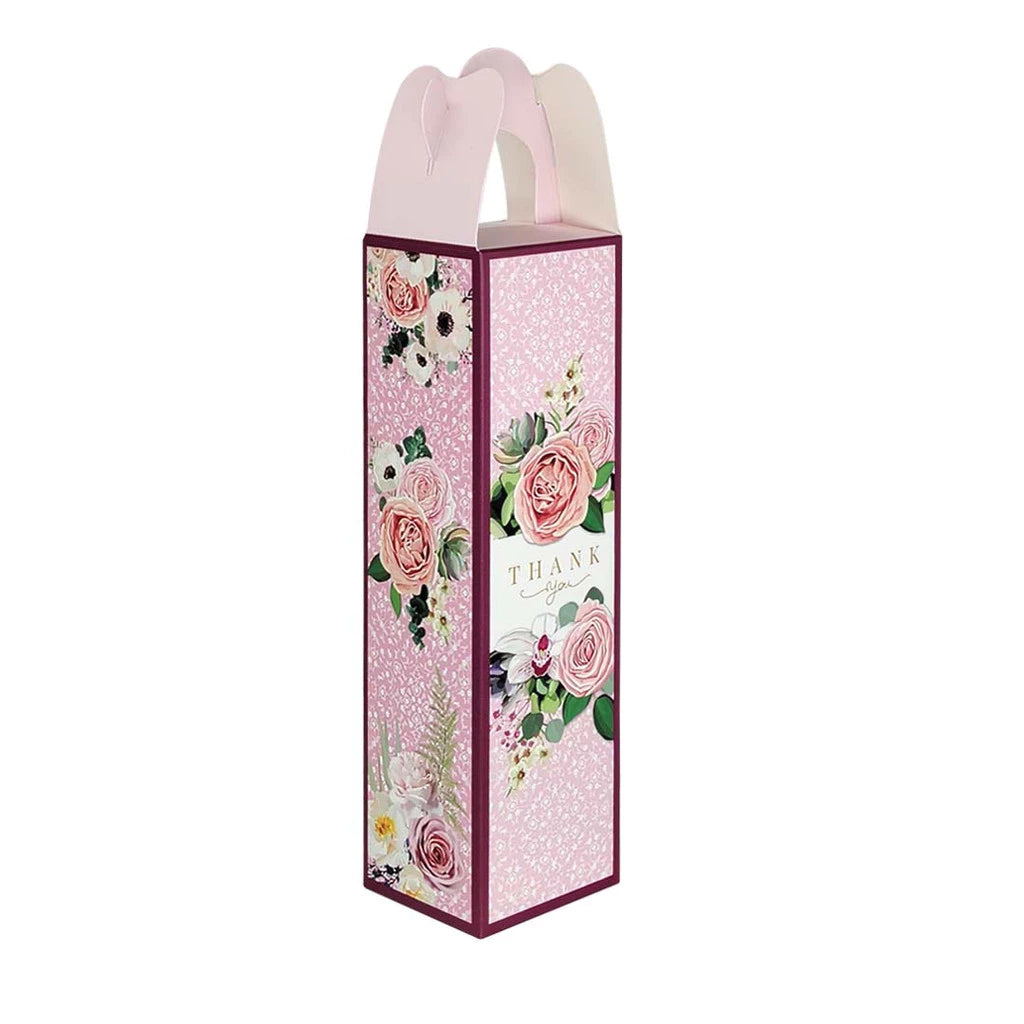 Kicap Box design B02K04 pink floral — kicap bottle doorgift box Malaysia