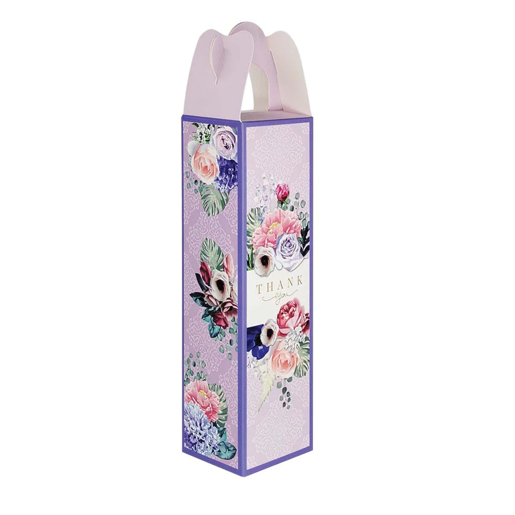 Kicap Box design B02K06 purple floral — kicap bottle doorgift box Malaysia