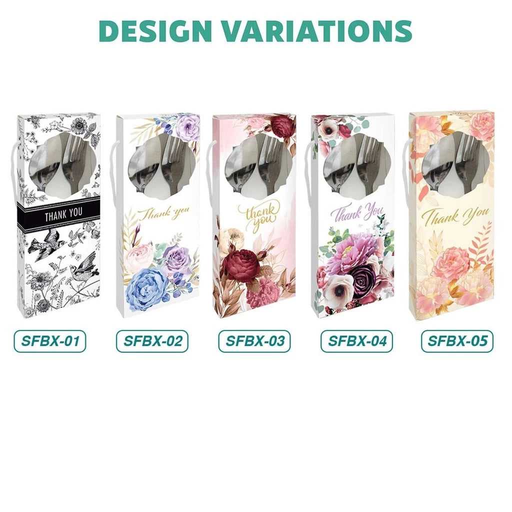 Spoon & Fork box - size & design variations available for bulk Malaysia order
