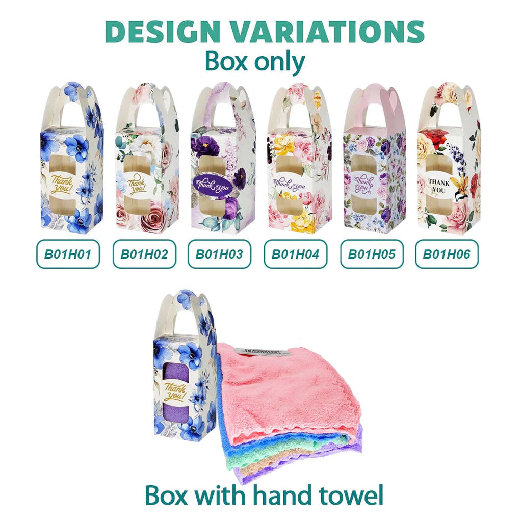Hand Towel Box - size & design variations available for bulk Malaysia order