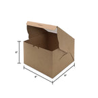 Brown Kraft Cake Box with Top Window BX01 (8×8×5") dimensions — bakery box wholesale Malaysia