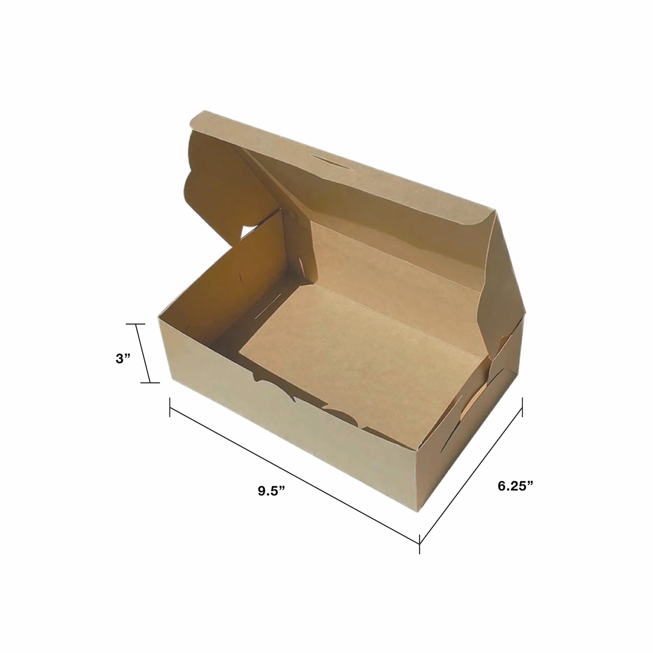 Brown Kraft Cake Box No Window BN5 plain — bakery cake box wholesale