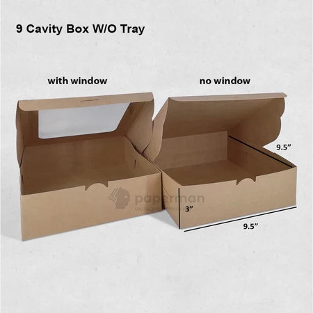 Brown Kraft Cake Box No Window BN6 plain — bakery cake box wholesale