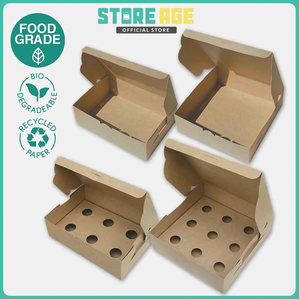 Brown Kraft Cake Box No Window cover for all bakery wholesale Malaysia
