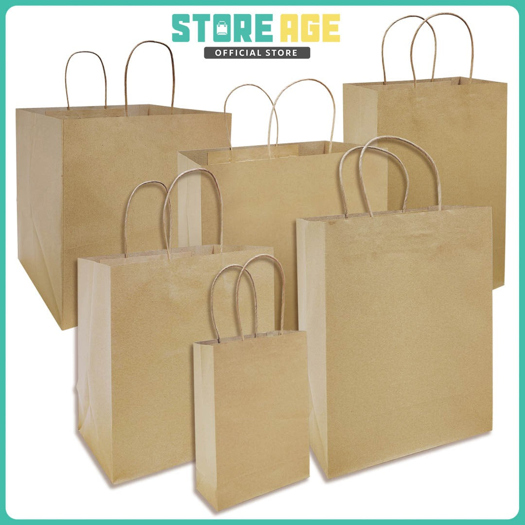 Brown Twisted Handle Paper Bag for doorgift packaging - wholesale Malaysia