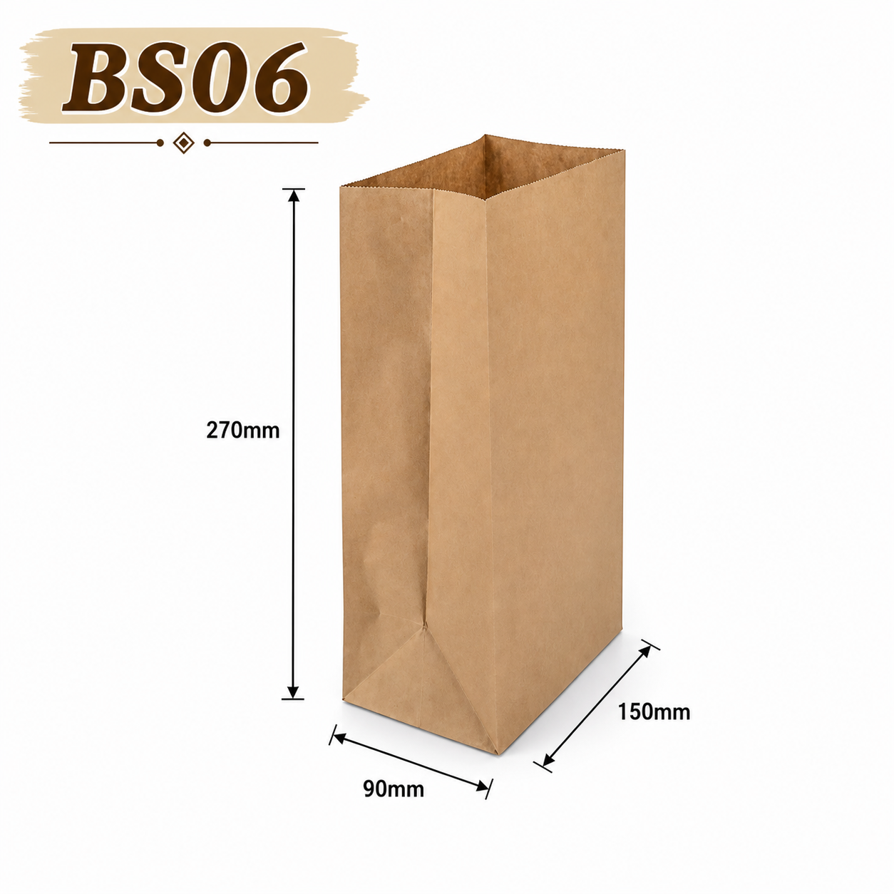 SOS Food Grade Takeaway Bag dimensions for wholesale order