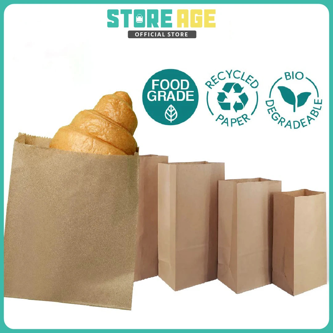 Brown SOS Food Grade Takeaway Bag for food-grade F&B packaging - wholesale Malaysia