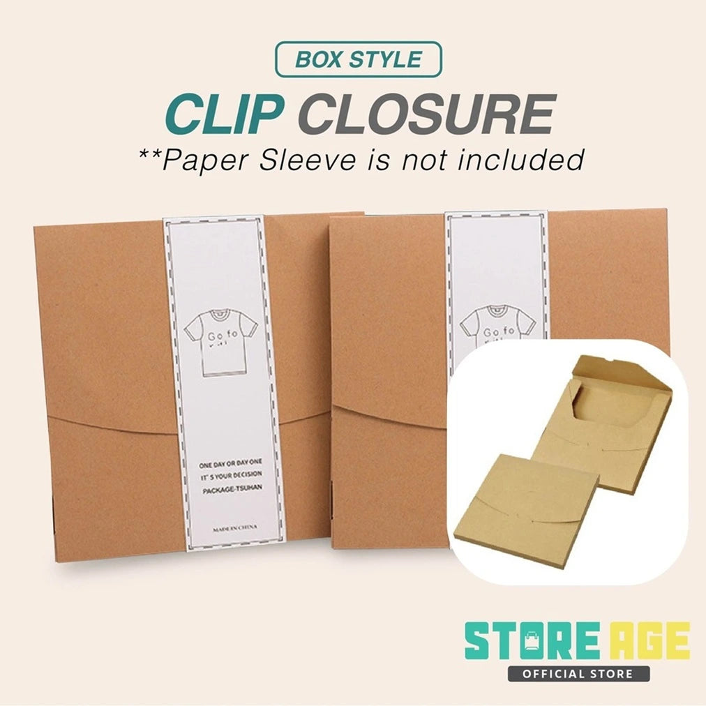 Clothes Packaging Kraft Box brown and black color apparel business clothing brand - wholesale Malaysia