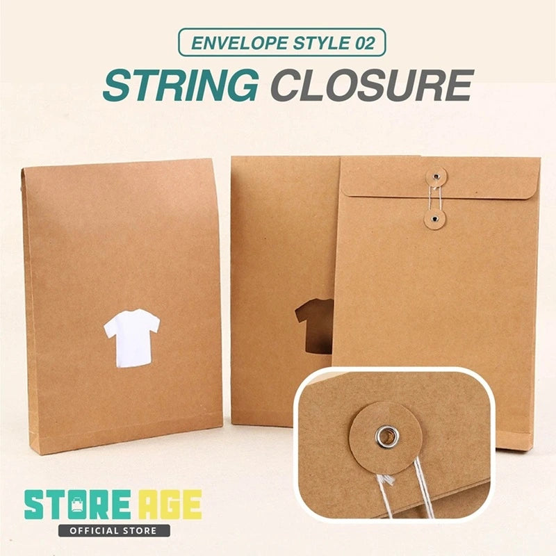 Clothes Packaging Kraft Box brown and black color apparel business clothing brand - wholesale Malaysia