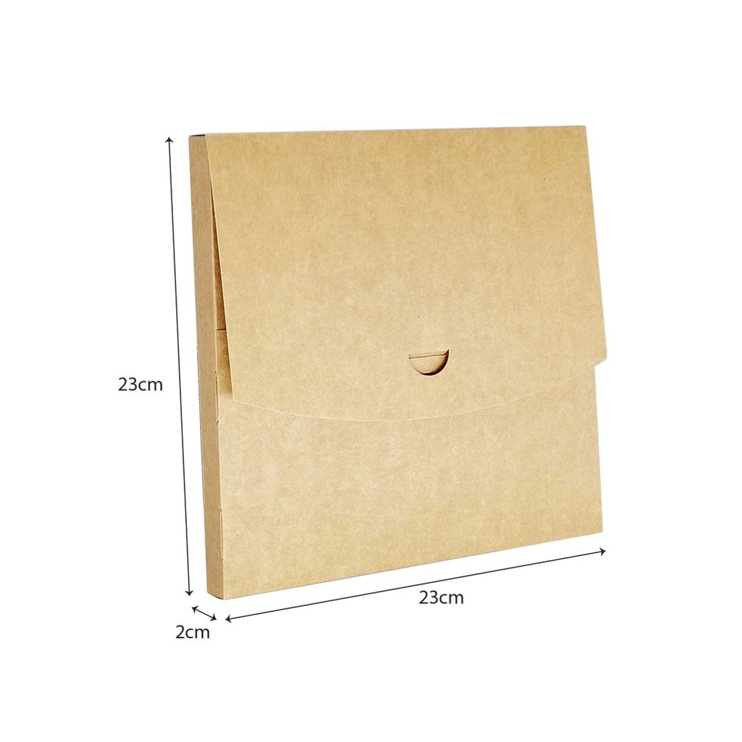 Clothes Packaging Kraft Box dimension 23 x 2 x 23 cm for apparel business clothing brand - wholesale Malaysia