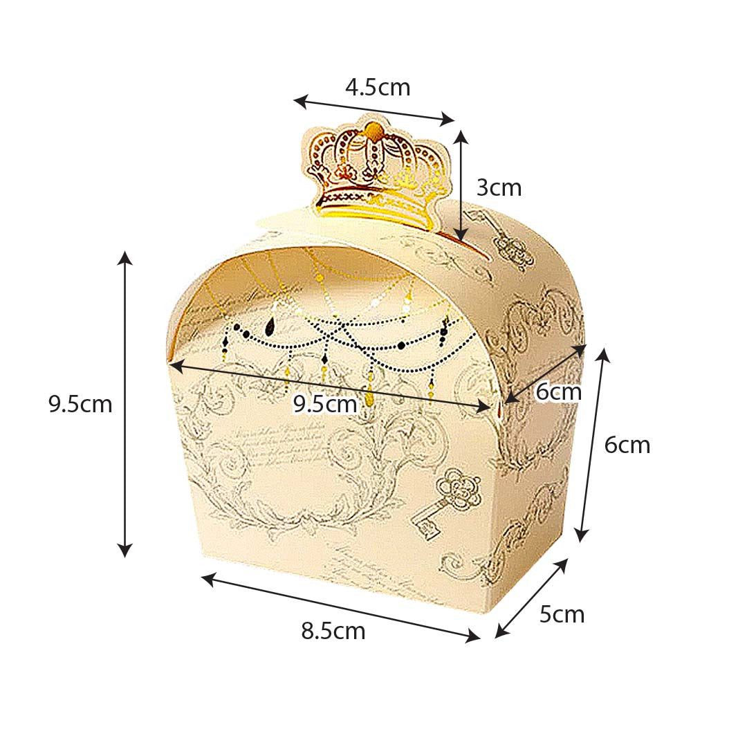 Crown Gift Box dimension - doorgift kahwin packaging Malaysia