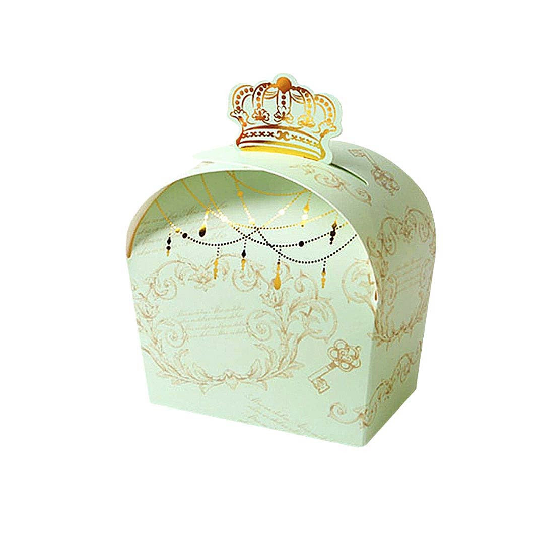 Crown Gift Box design 004GR01 (green) - doorgift kahwin packaging available for bulk Malaysia order