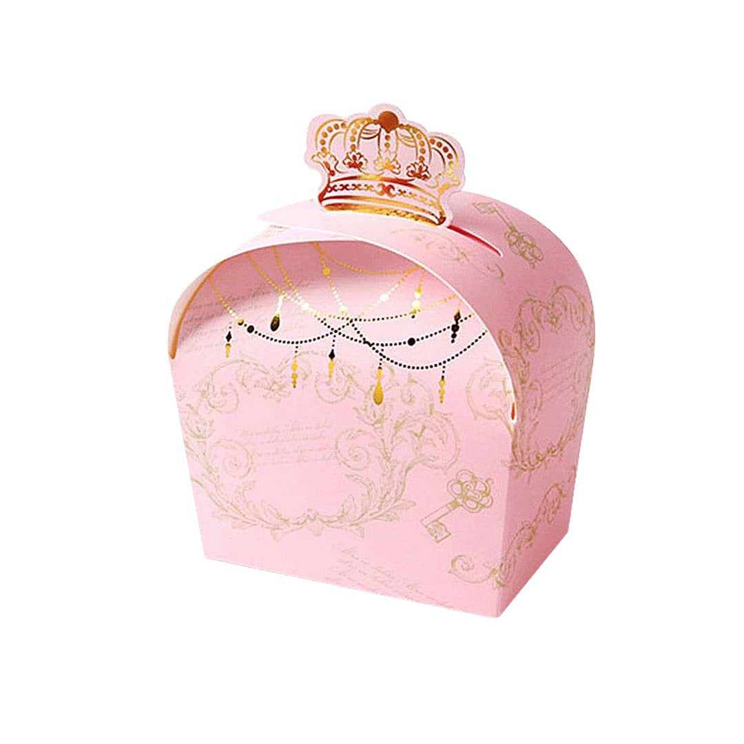 Crown Gift Box design 004PK01 (pink) - doorgift kahwin packaging available for bulk Malaysia order