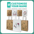 White and Brown Customise Name Printing: For Events for wholesale branded packaging - wholesale Malaysia