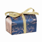 Cylinder Candy Gift Box with gold floral design  005BL01 (blue) - wedding favor / sweet candy box Malaysia