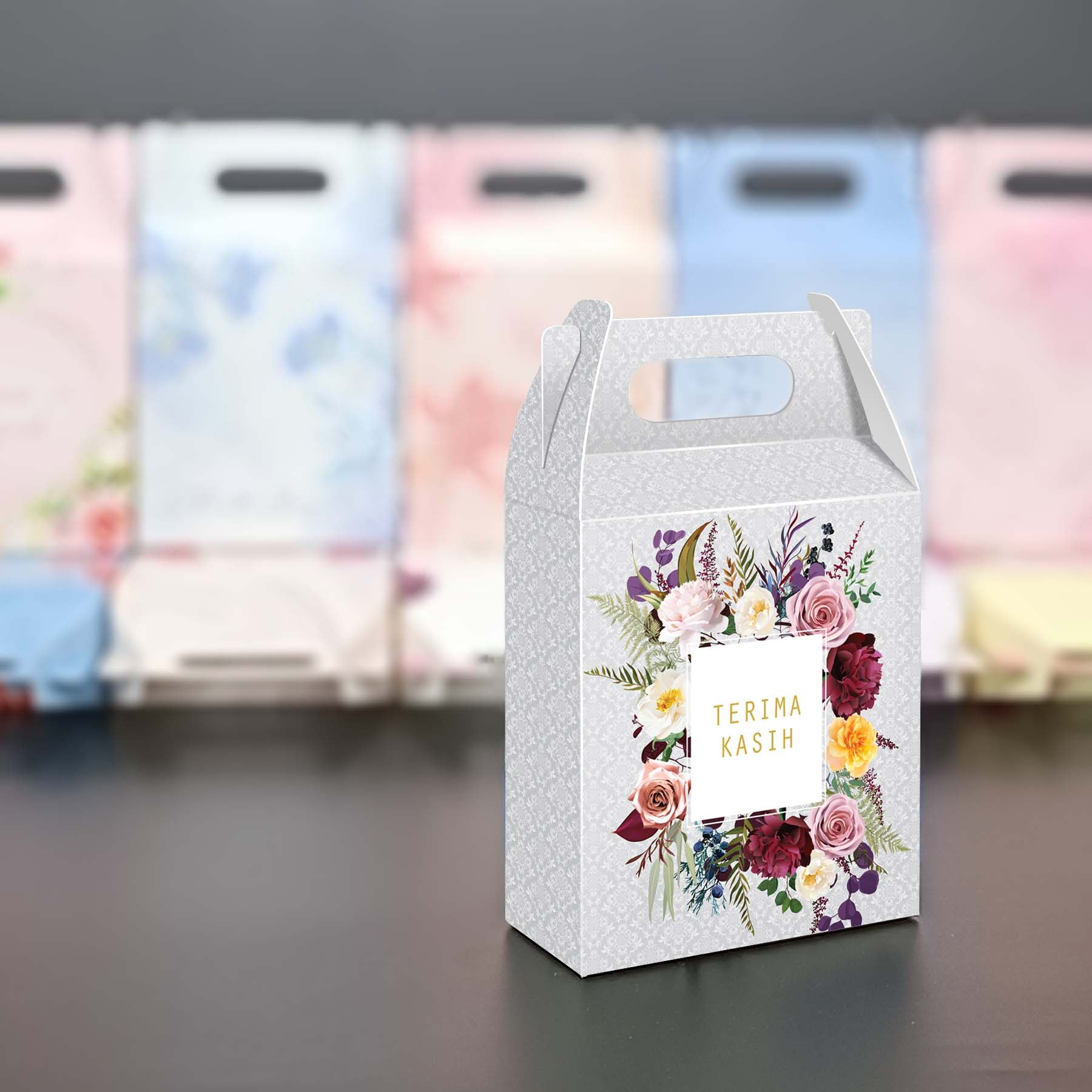Designed Gift Box design GB018 - doorgift kahwin packaging