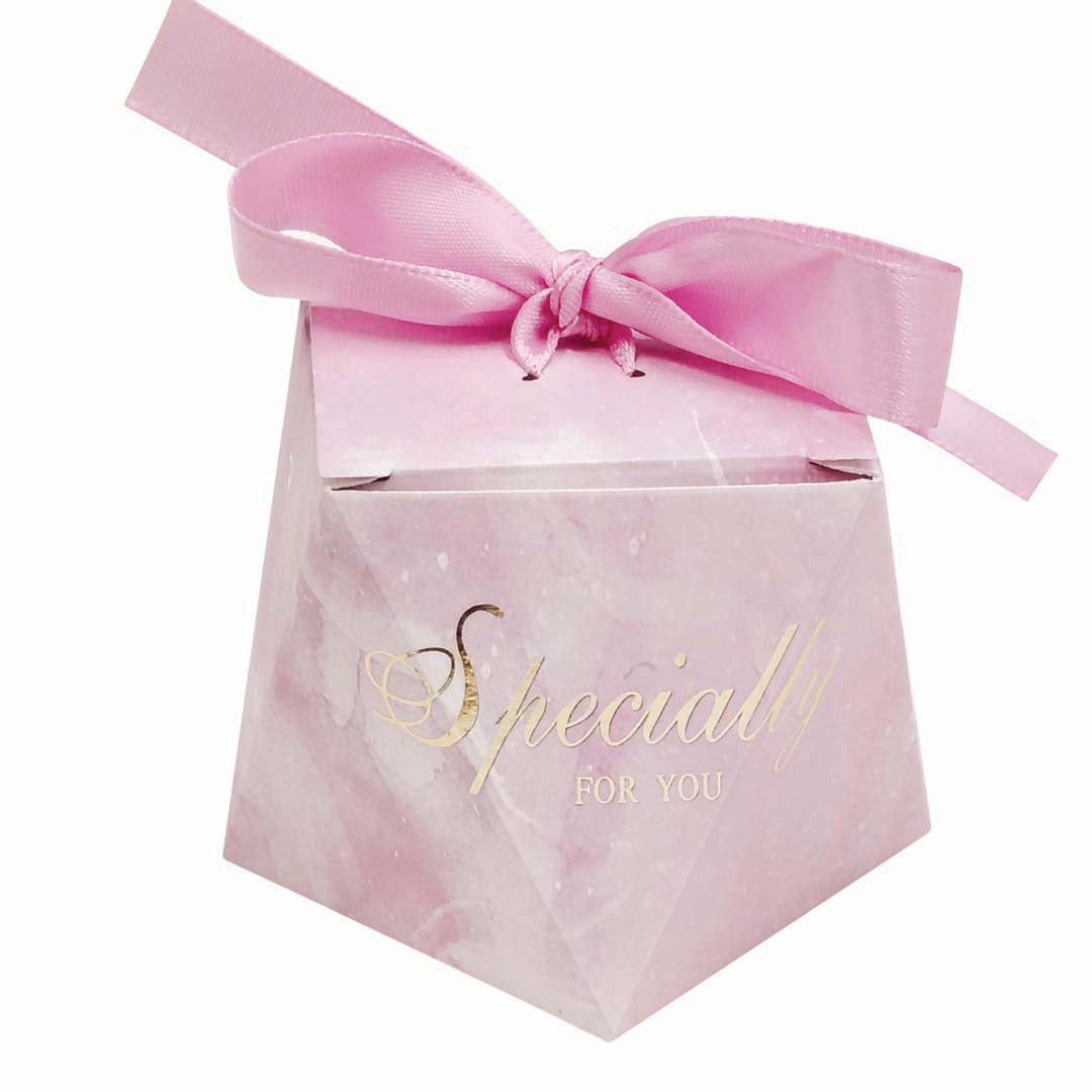 Diamond-Shaped Candy Gift Box design 002PK02 (pink) - wedding doorgift candy box wholesale Malaysia