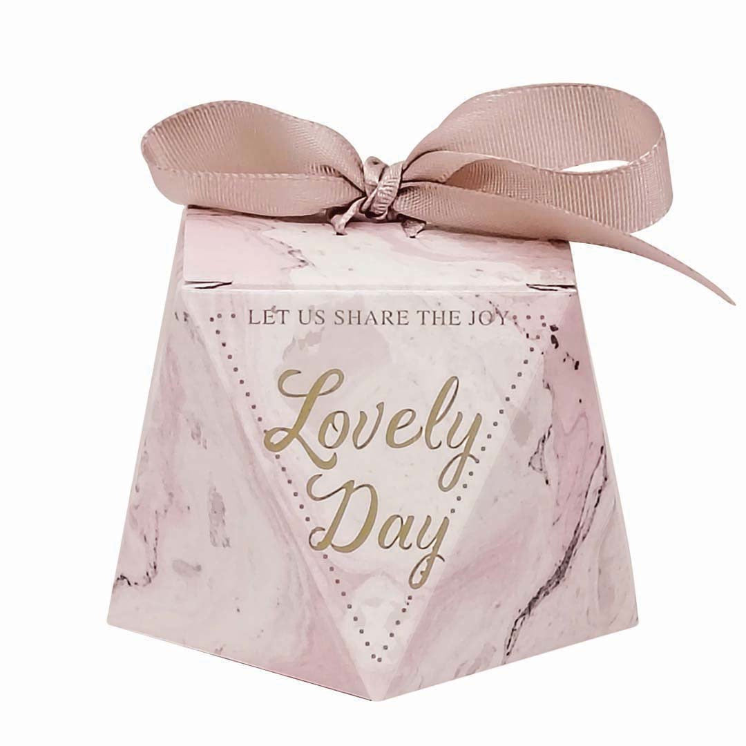 Diamond-Shaped Candy Gift Box design 002PK01 (purple) - wedding doorgift candy box wholesale Malaysia