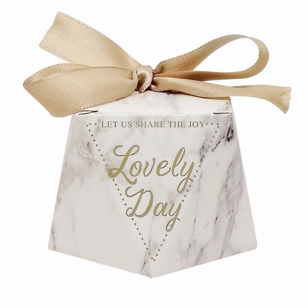 Diamond-Shaped Candy Gift Box design 002WH01 (white) - wedding doorgift candy box wholesale Malaysia