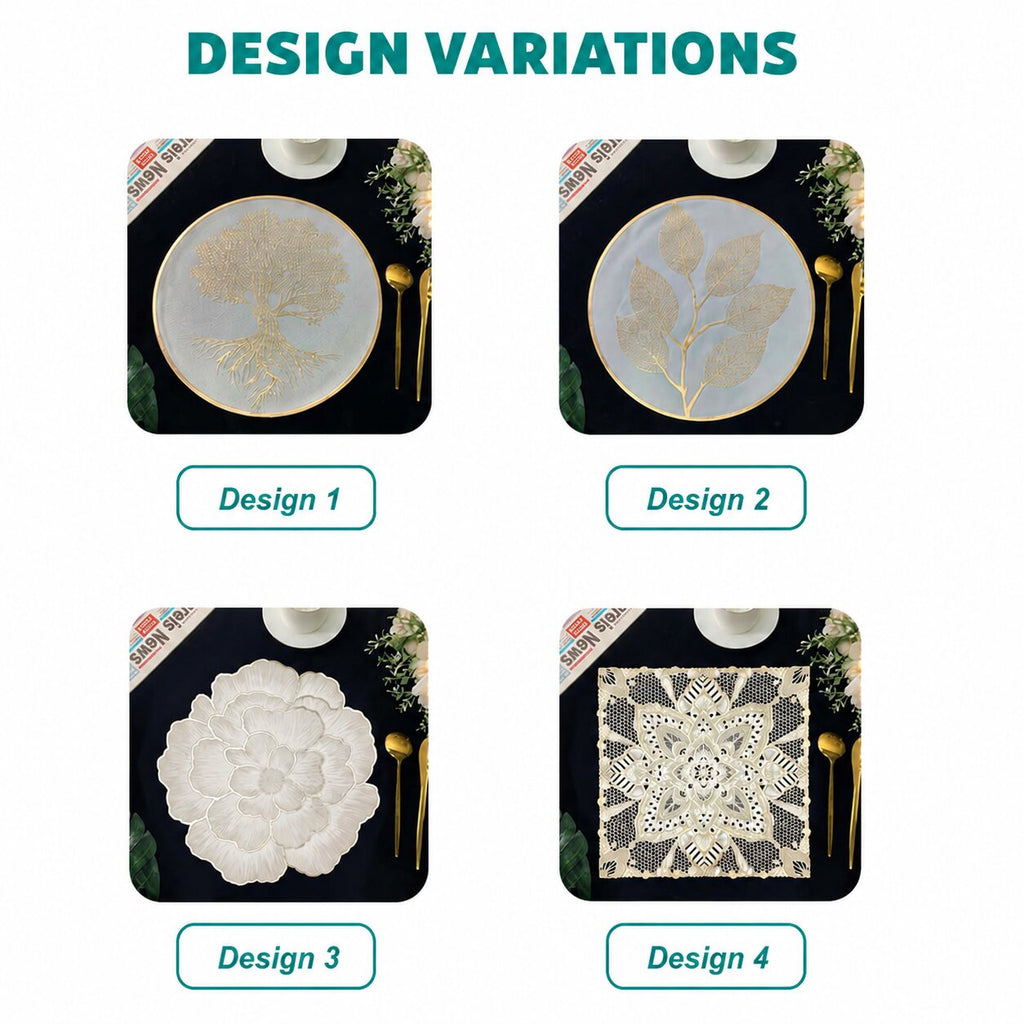Oil-Proof PVC Dinner mat Design Variations Circle Square Malaysia