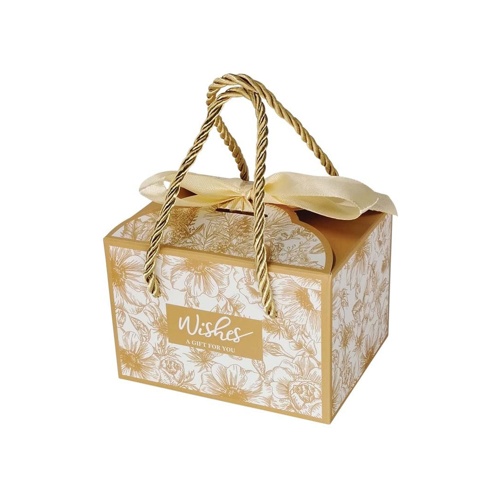 Rectangular-Shaped Gift Box color design champagne gold yellow - doorgift kahwin packaging