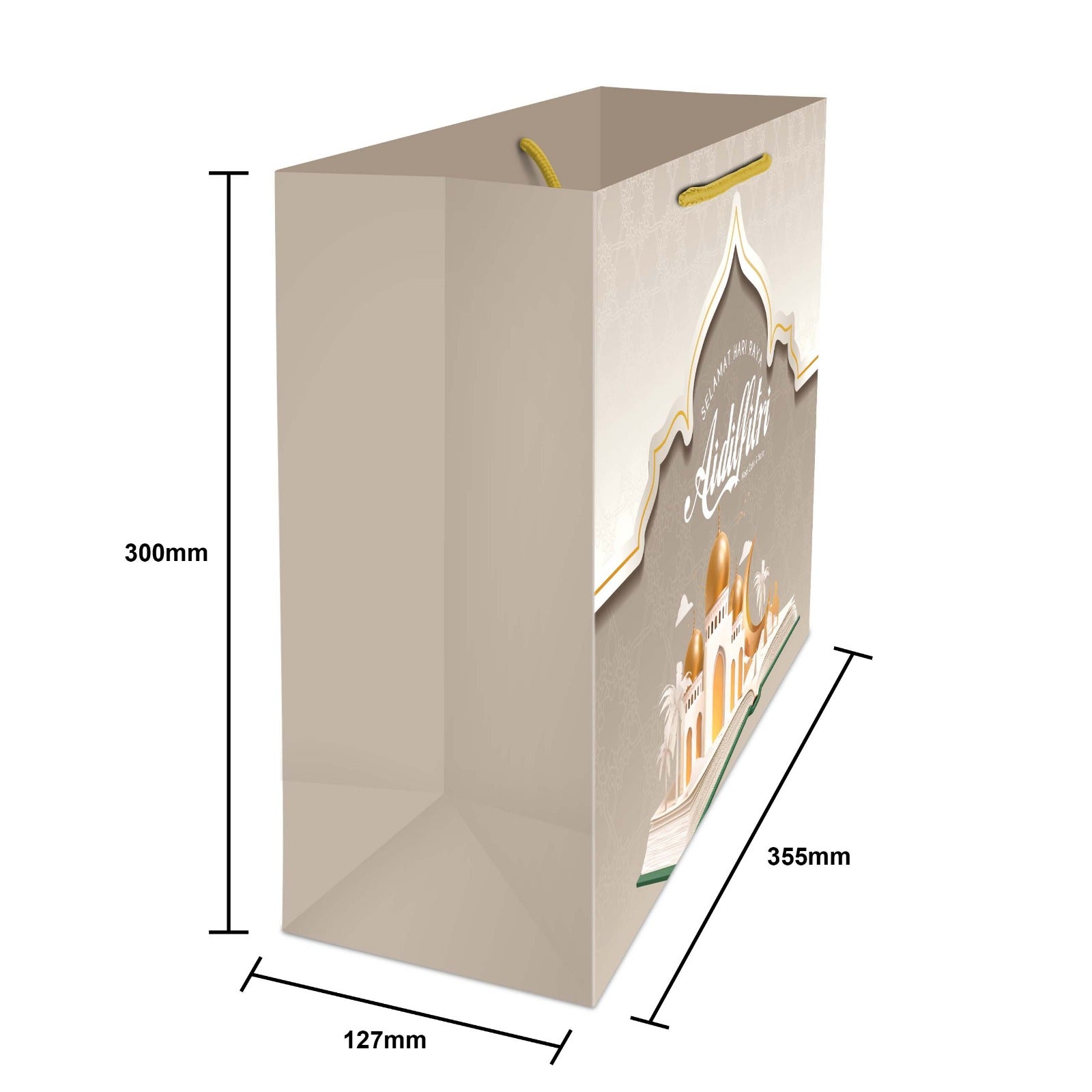 Raya Festive Paper Bag Size M dimensions for wholesale order Malaysia