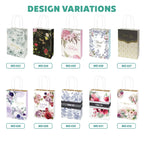 Small floral wedding doorgift bag with elegant botanical design, variation two