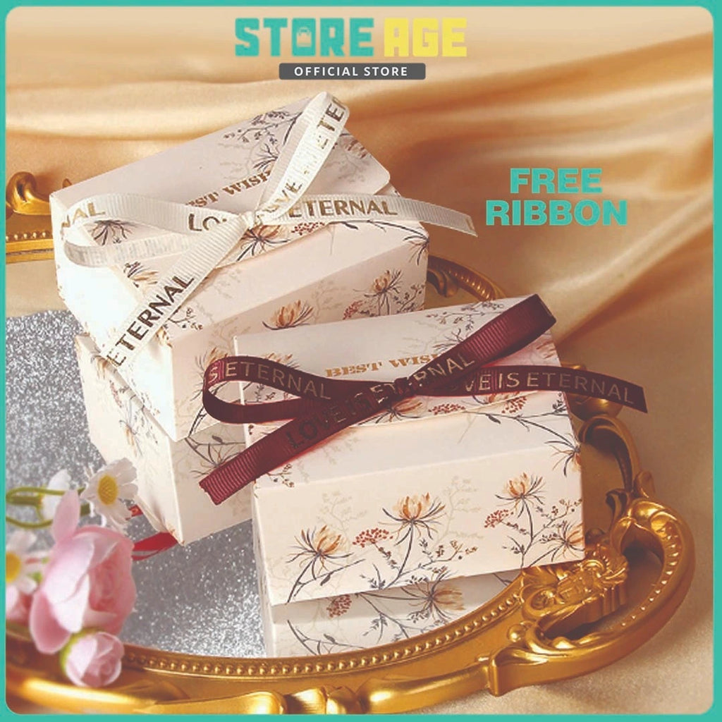 Flower candy box with ribbon - for wedding favor / sweet candy box / small gift - wholesale Malaysia