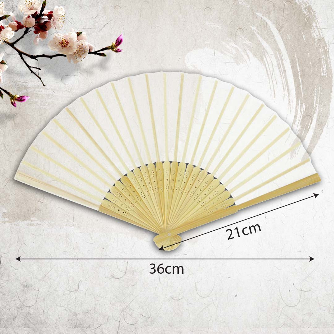 Wooden & Cloth Hand fan dimensions 36 x 21 cm for wholesale order