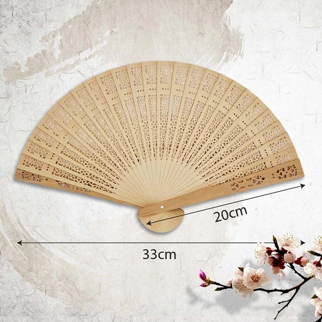 Wooden hand fan wood design WD01 - wedding souvenir kahwin