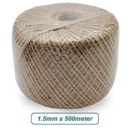 Jute Rope String Natural Brown Rope  - 1.5MM X 500 Meter size available for bulk Malaysia order - wholesale supplier Malaysia