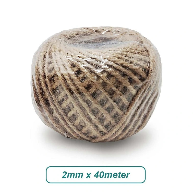 Jute Rope String Natural Brown Rope  - 2MM X 40 Meter size available for bulk Malaysia order - wholesale supplier Malaysia