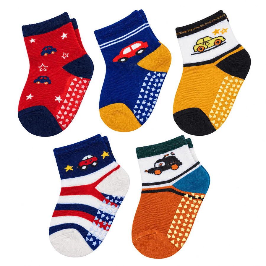 Kids Anti-Slip Cotton Socks 01 - with Silicone Grip, Soft Breathable Non-Slip Socks for Toddlers and Children, Suitable for Indoor Play and Everyday Wear. Available for bulk orders and wholesale Malaysia.