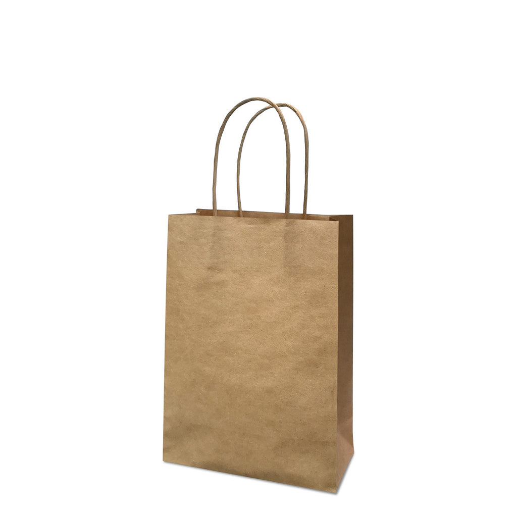 Kraft brown twisted handle size XXS available for custom printing logo wholesale Malaysia
