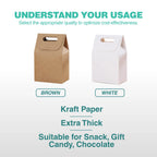 Brown & White Kraft Gift Box with Handle - doorgift kahwin packaging Malaysia