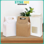 Kraft Paper Gift Box with Handle & String for doorgift kahwin packaging - wholesale Malaysia