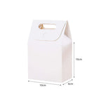 White Kraft Gift Box with Handle dimensions 10 X 6 X 10 cm - doorgift kahwin packaging Malaysia