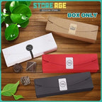 Candy Long Gift Box in red, brown, black & white kraft paper — wedding doorgift candy box wholesale Malaysia