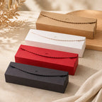 Candy Long Gift Box in red, brown, black & white kraft paper — wedding doorgift candy box wholesale Malaysia