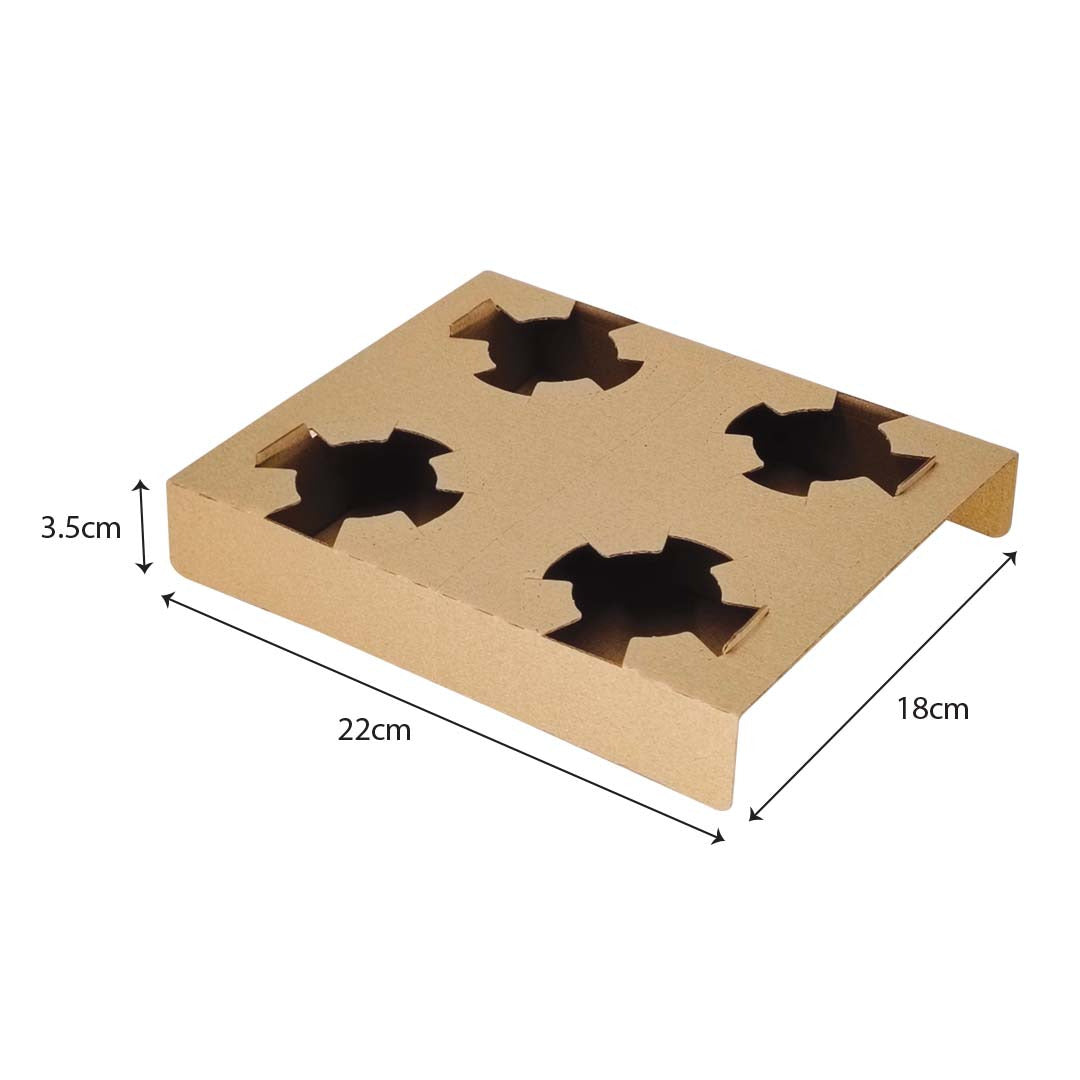 4 Cups Holder Cup Tray dimensions 22 X 18 X 3.5 cm for wholesale order Malaysia