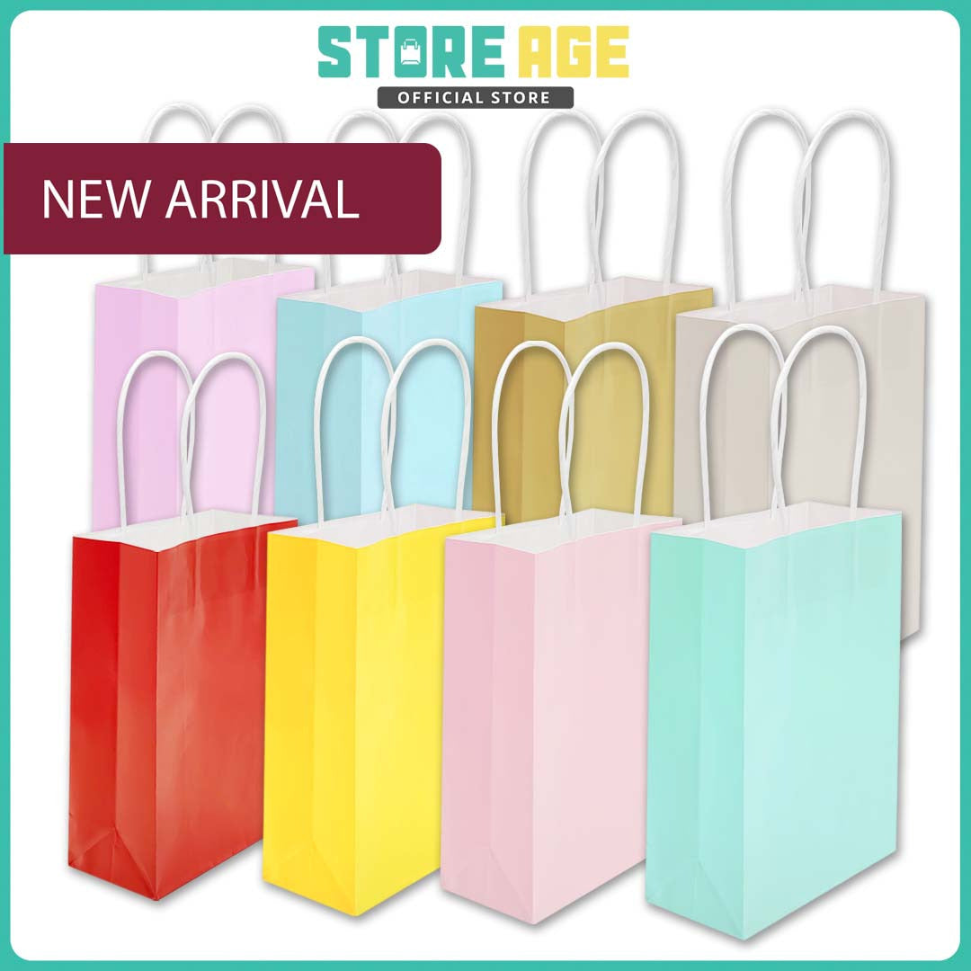 Glossy Kraft Paper Bag for doorgift packaging - wholesale Malaysia