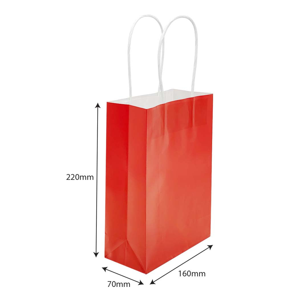 Glossy Kraft Paper Bag 16 X 7 X 22 cm dimension - doorgift packaging wholesale